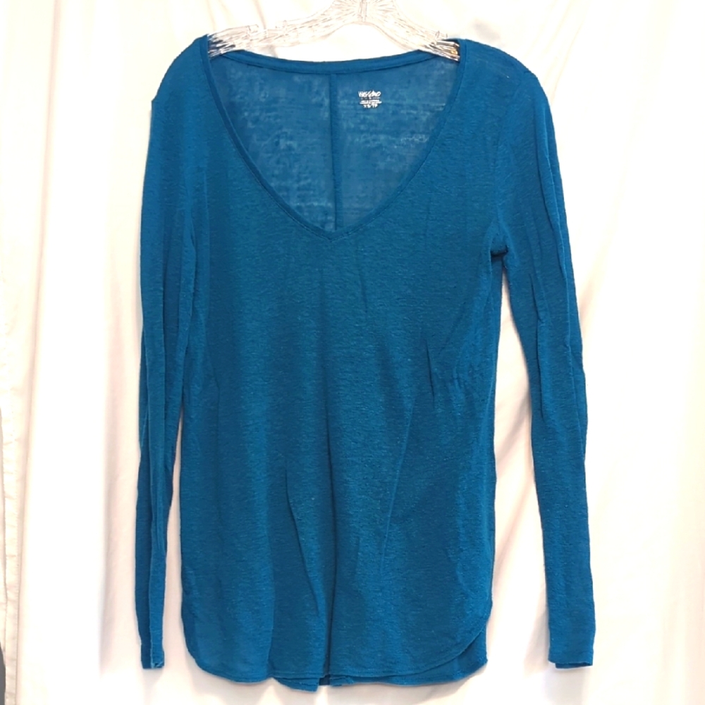 Women's Blue Massimo Long Sleeve Top